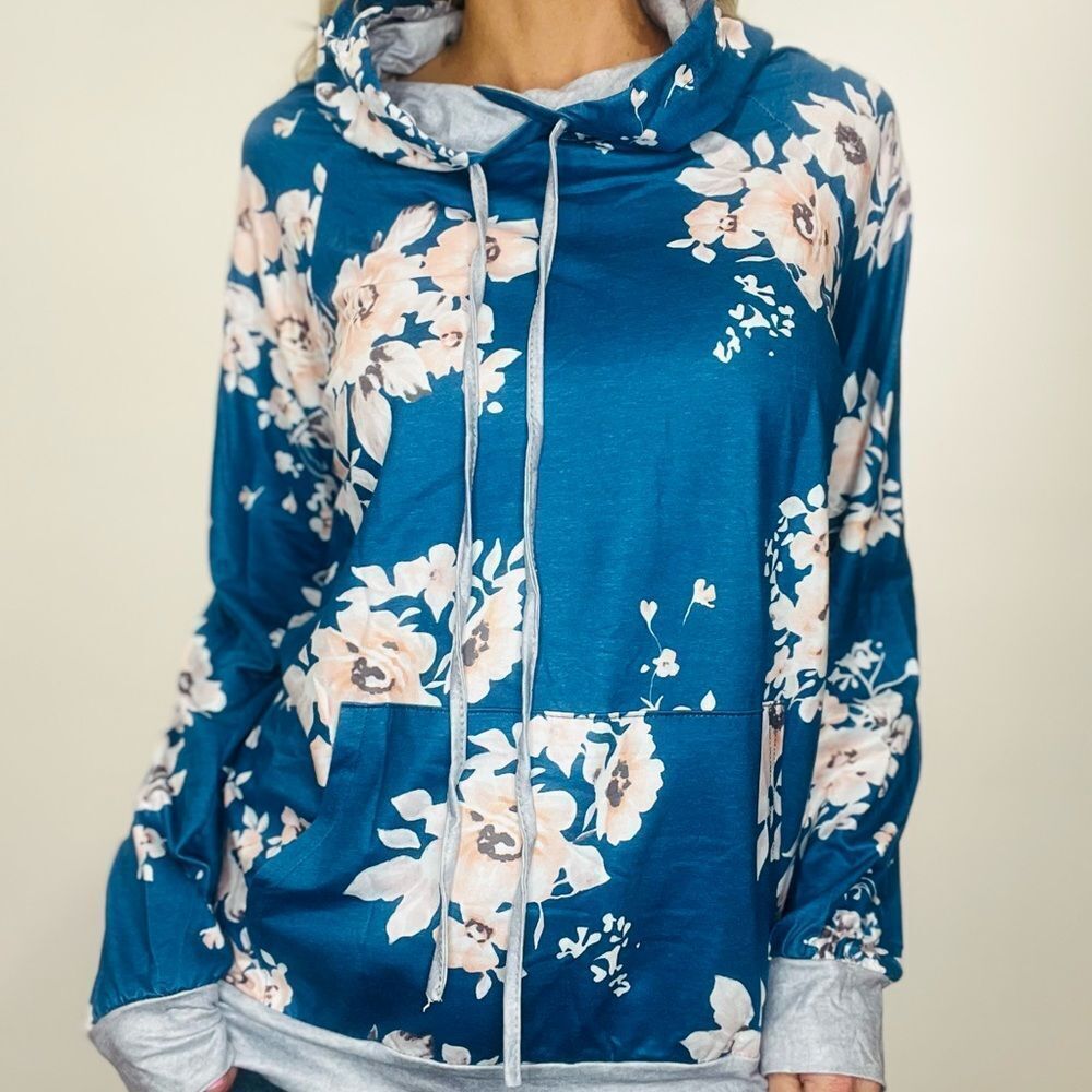 Floral Blue Women's Top